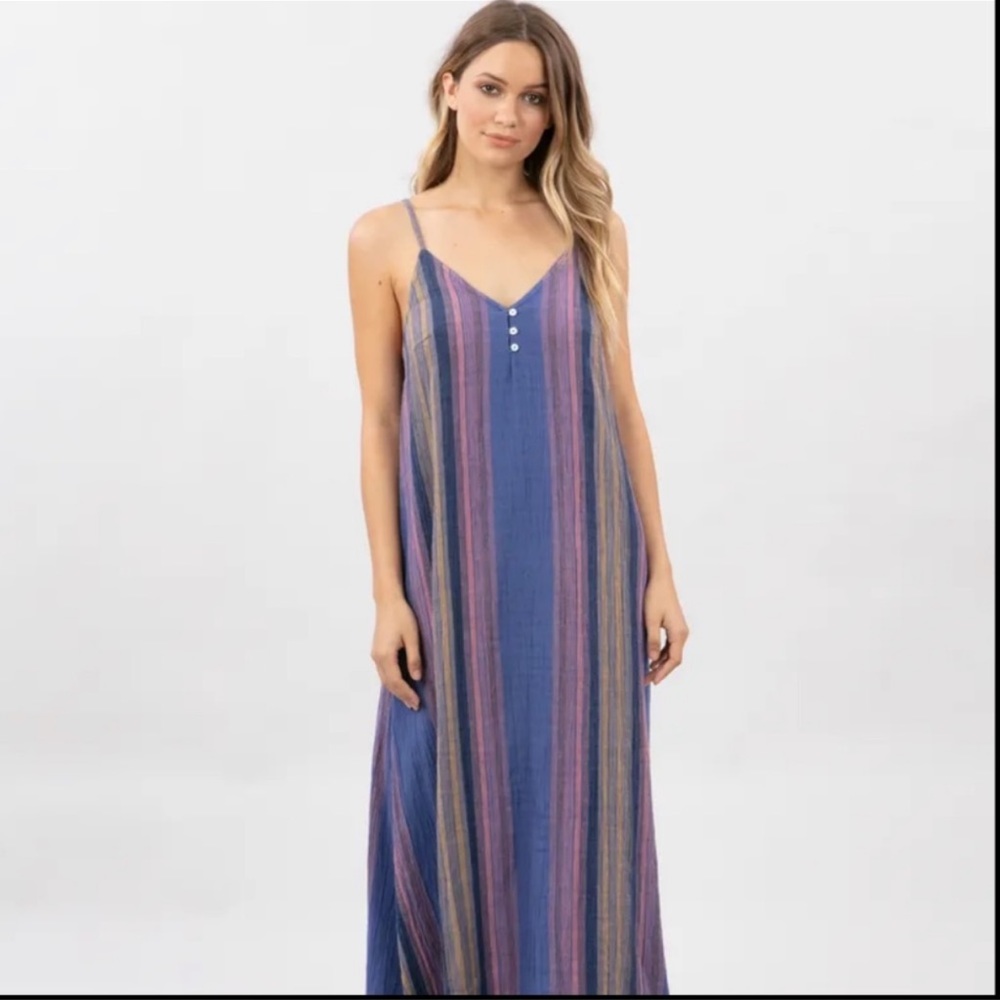 🌴🔆RIP CURL- GOLDEN DAYS STRIPPED MAXI DRESS🔆🌴 - Picture 5 of 13